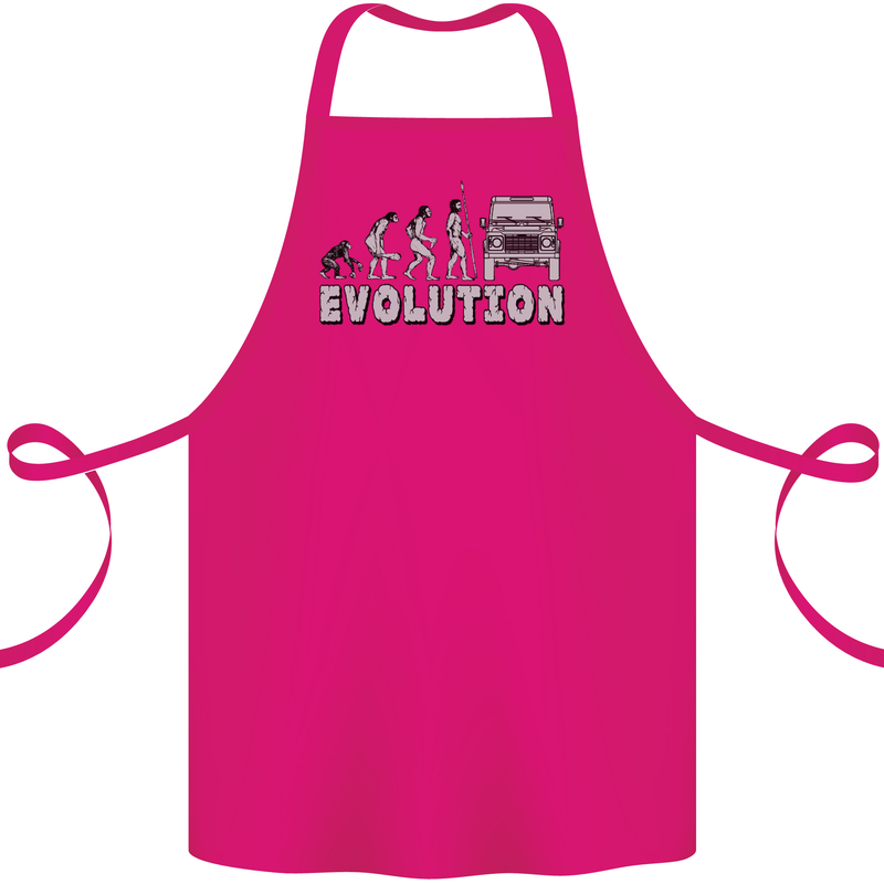 4X4 Evolution Off Road Roading Funny Cotton Apron 100% Organic Pink
