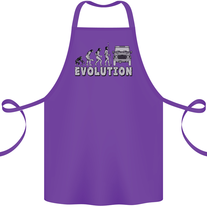 4X4 Evolution Off Road Roading Funny Cotton Apron 100% Organic Purple