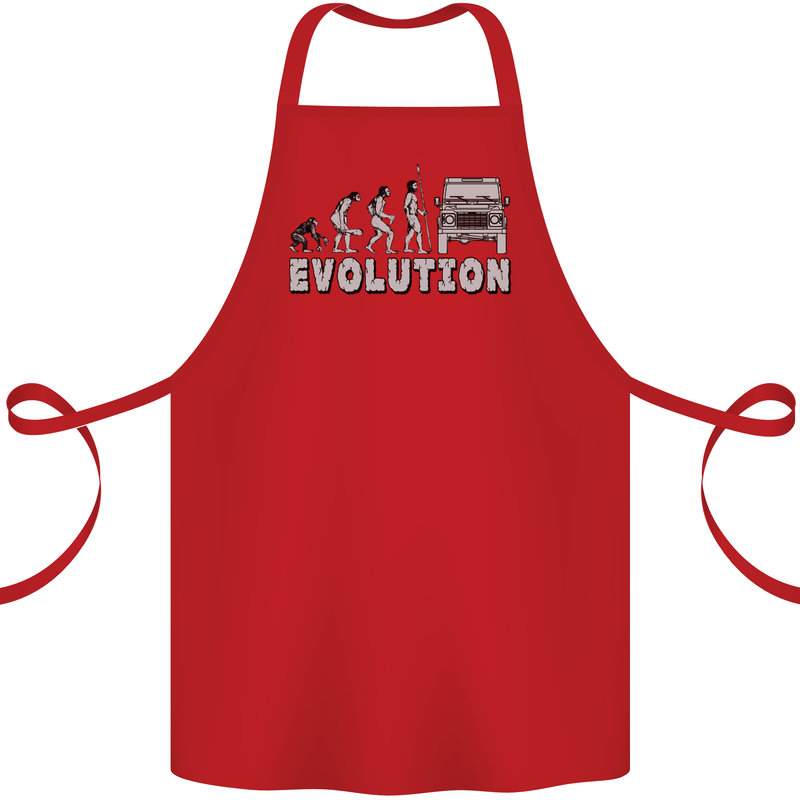 4X4 Evolution Off Road Roading Funny Cotton Apron 100% Organic Red
