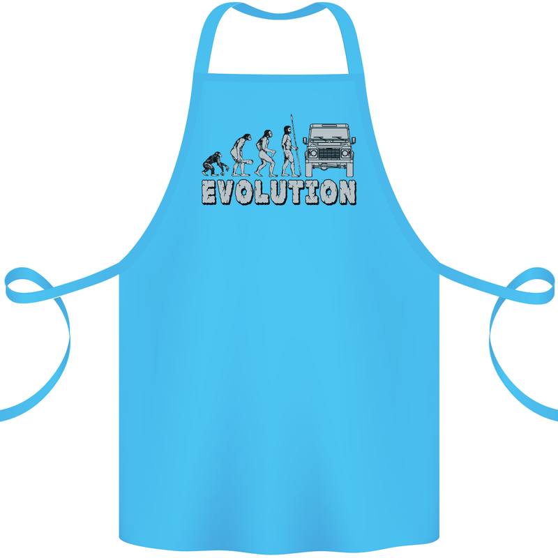 4X4 Evolution Off Road Roading Funny Cotton Apron 100% Organic Turquoise
