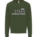 4X4 Evolution Off Road Roading Funny Kids Sweatshirt Jumper Forest Green