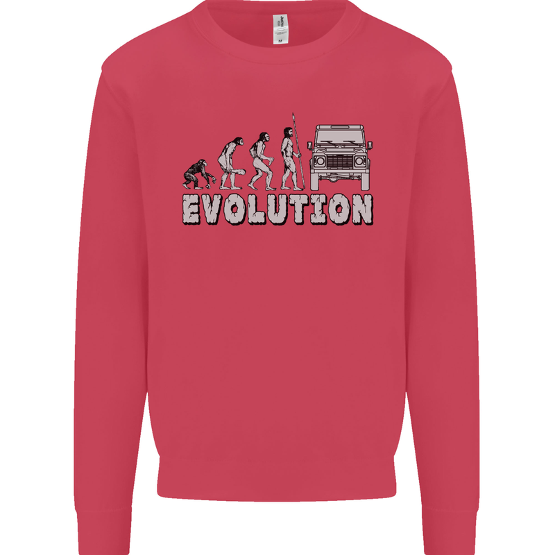 4X4 Evolution Off Road Roading Funny Kids Sweatshirt Jumper Heliconia