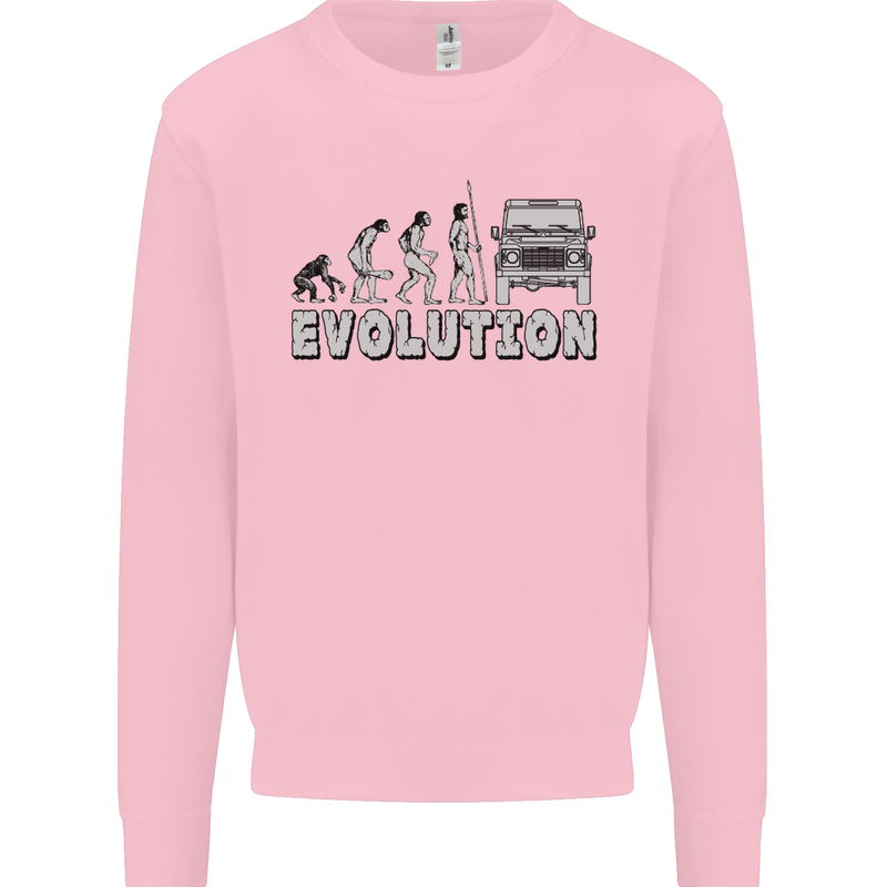 4X4 Evolution Off Road Roading Funny Kids Sweatshirt Jumper Light Pink