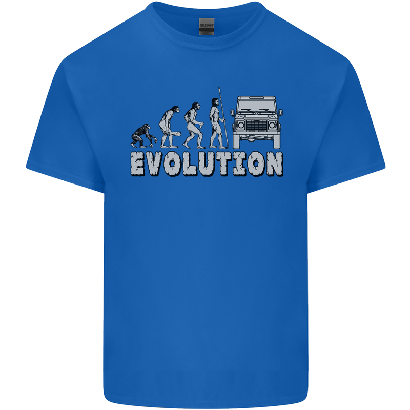 4X4 Evolution Off Road Roading Funny Kids T-Shirt Childrens Royal Blue