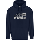 4X4 Evolution Off Road Roading Funny Mens 80% Cotton Hoodie Navy Blue