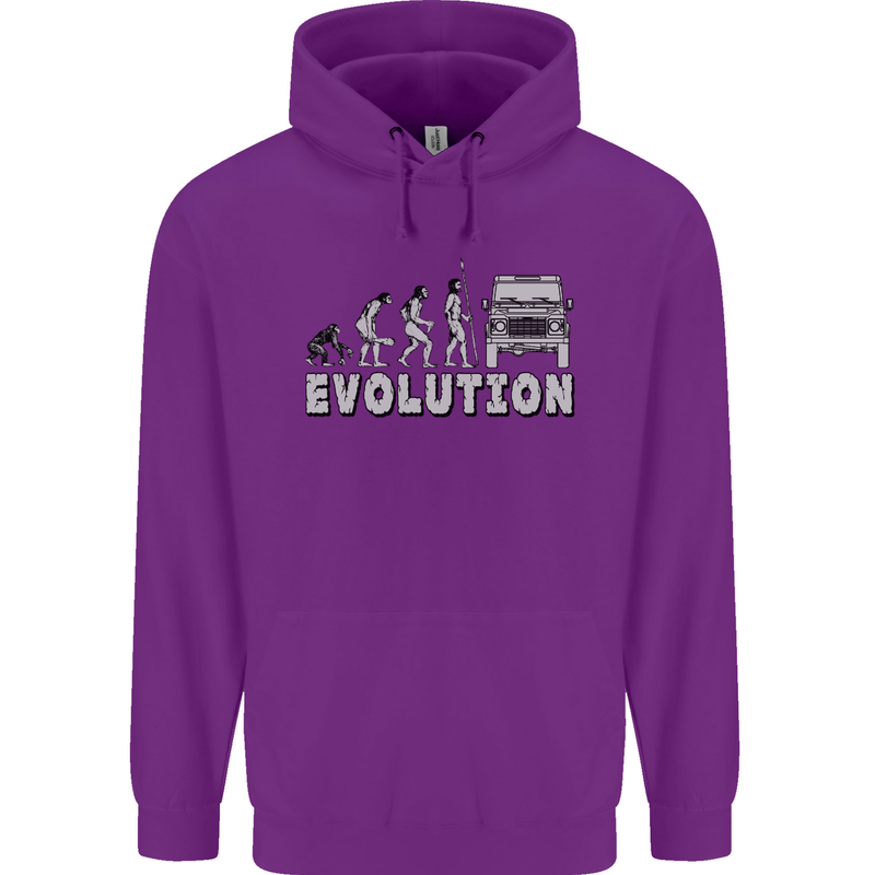 4X4 Evolution Off Road Roading Funny Mens 80% Cotton Hoodie Purple