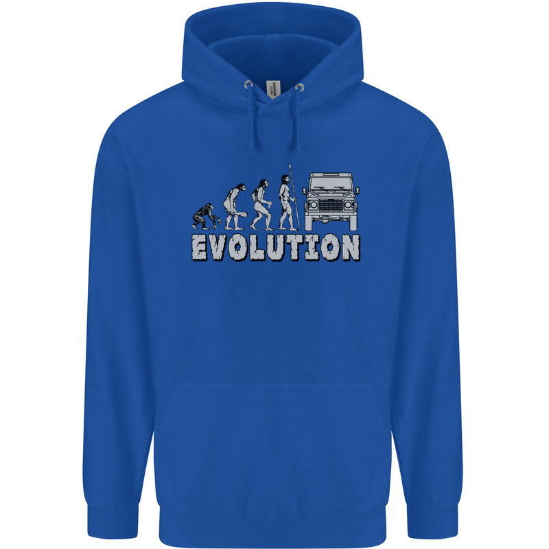 4X4 Evolution Off Road Roading Funny Mens 80% Cotton Hoodie Royal Blue
