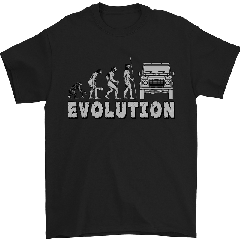 4X4 Evolution Off Road Roading Funny Mens T-Shirt Cotton Gildan Black