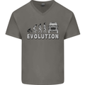 4X4 Evolution Off Road Roading Funny Mens V-Neck Cotton T-Shirt Charcoal