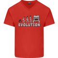 4X4 Evolution Off Road Roading Funny Mens V-Neck Cotton T-Shirt Red