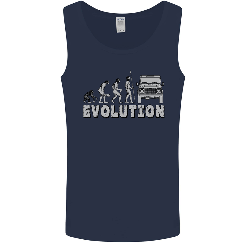 4X4 Evolution Off Road Roading Funny Mens Vest Tank Top Navy Blue