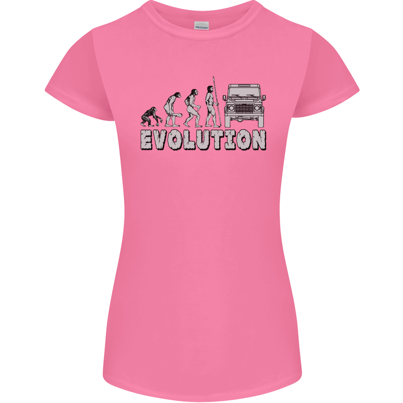 4X4 Evolution Off Road Roading Funny Womens Petite Cut T-Shirt Azalea