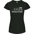 4X4 Evolution Off Road Roading Funny Womens Petite Cut T-Shirt Black