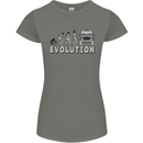 4X4 Evolution Off Road Roading Funny Womens Petite Cut T-Shirt Charcoal