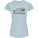 4X4 Evolution Off Road Roading Funny Womens Petite Cut T-Shirt Light Blue
