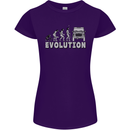 4X4 Evolution Off Road Roading Funny Womens Petite Cut T-Shirt Purple