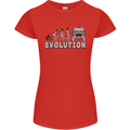 4X4 Evolution Off Road Roading Funny Womens Petite Cut T-Shirt Red