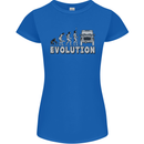 4X4 Evolution Off Road Roading Funny Womens Petite Cut T-Shirt Royal Blue