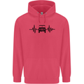 4X4 Heart Beat Pulse Off Road Roading Childrens Kids Hoodie Heliconia