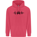 4X4 Heart Beat Pulse Off Road Roading Childrens Kids Hoodie Heliconia