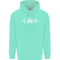 4X4 Heart Beat Pulse Off Road Roading Childrens Kids Hoodie Peppermint