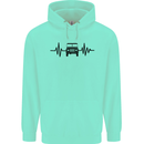 4X4 Heart Beat Pulse Off Road Roading Childrens Kids Hoodie Peppermint