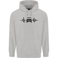 4X4 Heart Beat Pulse Off Road Roading Childrens Kids Hoodie Sports Grey