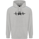 4X4 Heart Beat Pulse Off Road Roading Childrens Kids Hoodie Sports Grey