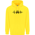 4X4 Heart Beat Pulse Off Road Roading Childrens Kids Hoodie Yellow