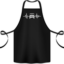 4X4 Heart Beat Pulse Off Road Roading Cotton Apron 100% Organic Black