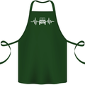 4X4 Heart Beat Pulse Off Road Roading Cotton Apron 100% Organic Forest Green