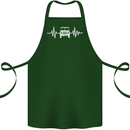 4X4 Heart Beat Pulse Off Road Roading Cotton Apron 100% Organic Forest Green