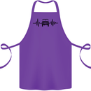 4X4 Heart Beat Pulse Off Road Roading Cotton Apron 100% Organic Purple