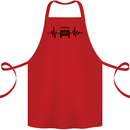 4X4 Heart Beat Pulse Off Road Roading Cotton Apron 100% Organic Red