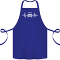 4X4 Heart Beat Pulse Off Road Roading Cotton Apron 100% Organic Royal Blue