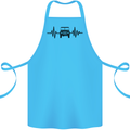 4X4 Heart Beat Pulse Off Road Roading Cotton Apron 100% Organic Turquoise