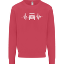 4X4 Heart Beat Pulse Off Road Roading Kids Sweatshirt Jumper Heliconia