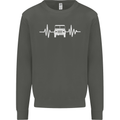 4X4 Heart Beat Pulse Off Road Roading Kids Sweatshirt Jumper Storm Grey