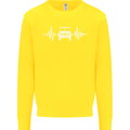 4X4 Heart Beat Pulse Off Road Roading Kids Sweatshirt Jumper Yellow