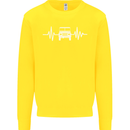 4X4 Heart Beat Pulse Off Road Roading Kids Sweatshirt Jumper Yellow