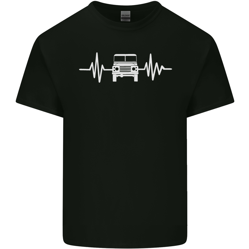 4X4 Heart Beat Pulse Off Road Roading Kids T-Shirt Childrens Black