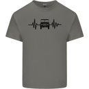 4X4 Heart Beat Pulse Off Road Roading Kids T-Shirt Childrens Charcoal