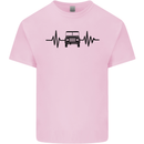 4X4 Heart Beat Pulse Off Road Roading Kids T-Shirt Childrens Light Pink