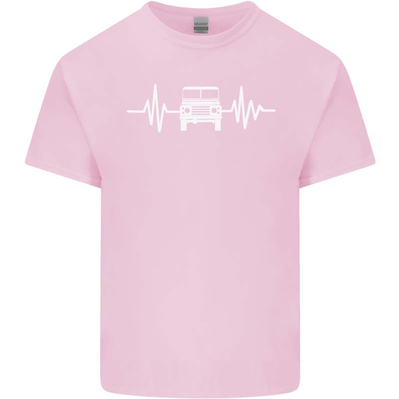 4X4 Heart Beat Pulse Off Road Roading Kids T-Shirt Childrens Light Pink