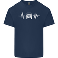 4X4 Heart Beat Pulse Off Road Roading Kids T-Shirt Childrens Navy Blue