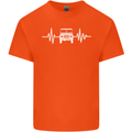 4X4 Heart Beat Pulse Off Road Roading Kids T-Shirt Childrens Orange