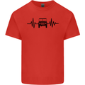 4X4 Heart Beat Pulse Off Road Roading Kids T-Shirt Childrens Red