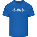 4X4 Heart Beat Pulse Off Road Roading Kids T-Shirt Childrens Royal Blue