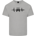 4X4 Heart Beat Pulse Off Road Roading Kids T-Shirt Childrens Sports Grey