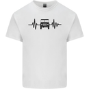 4X4 Heart Beat Pulse Off Road Roading Kids T-Shirt Childrens White